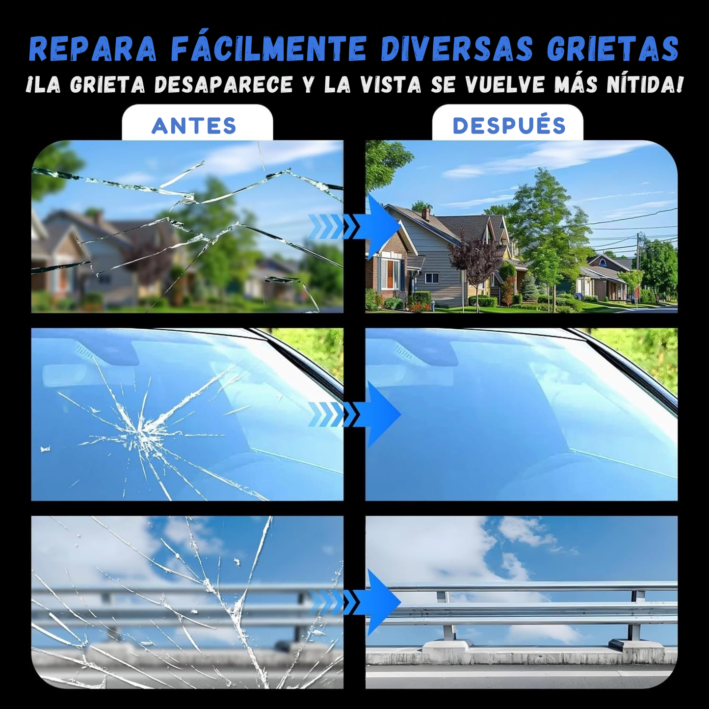 Resina reparadora de parabrisas