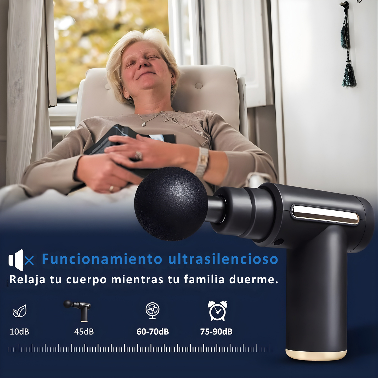 Pistola de masaje 4 en 1